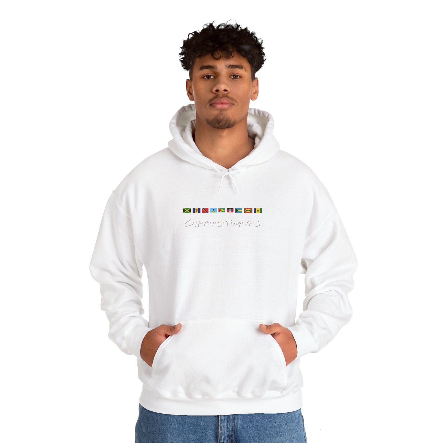 Christmas Caribbean Flags Friends TV Show Font Hoodie | Women and Men