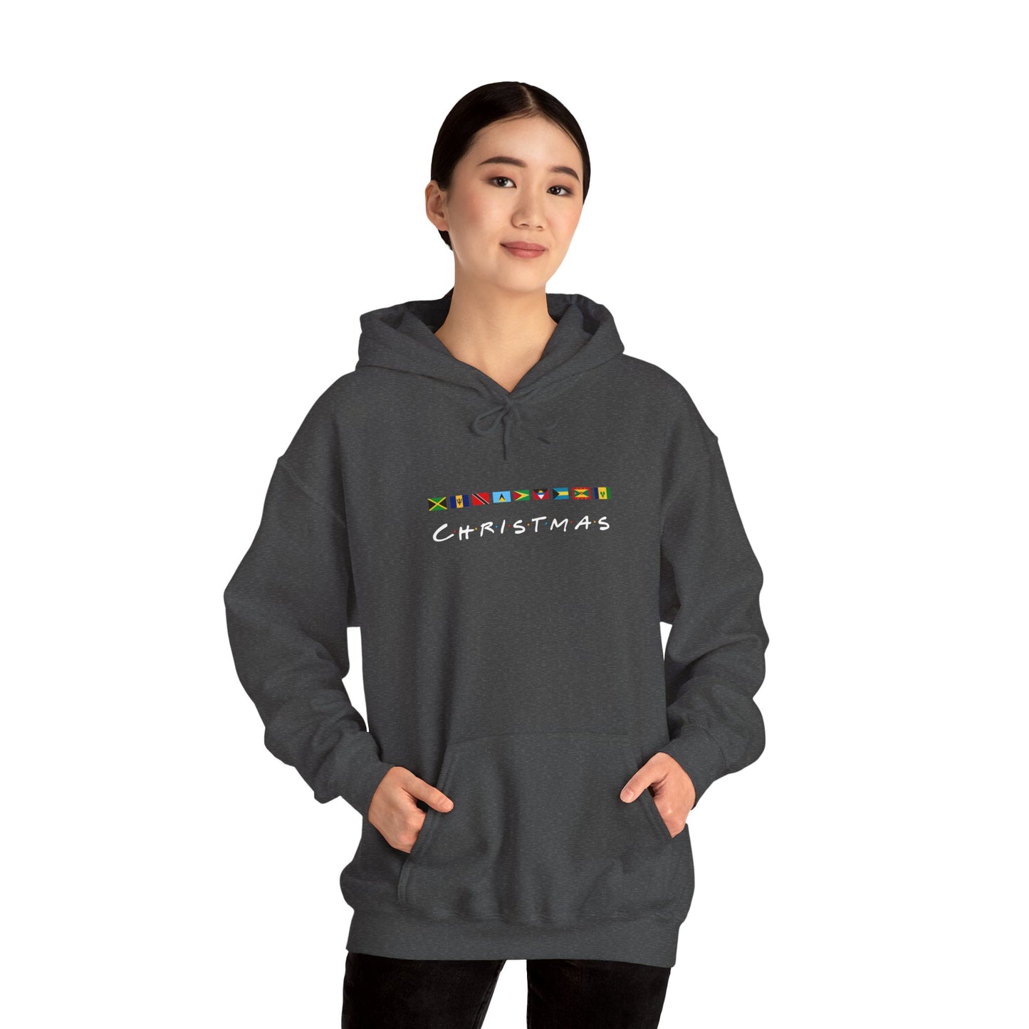 Christmas Caribbean Flags Friends TV Show Font Hoodie | Women and Men