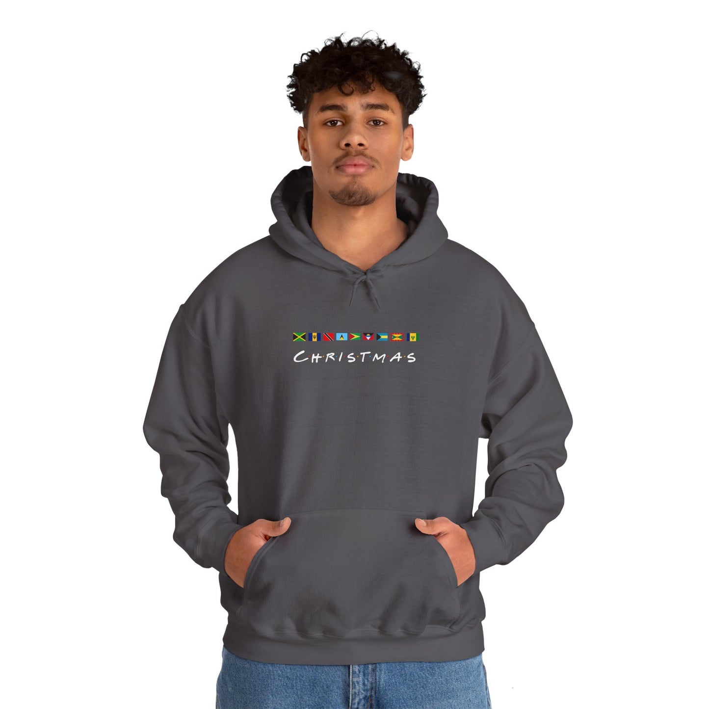 Christmas Caribbean Flags Friends TV Show Font Hoodie | Women and Men