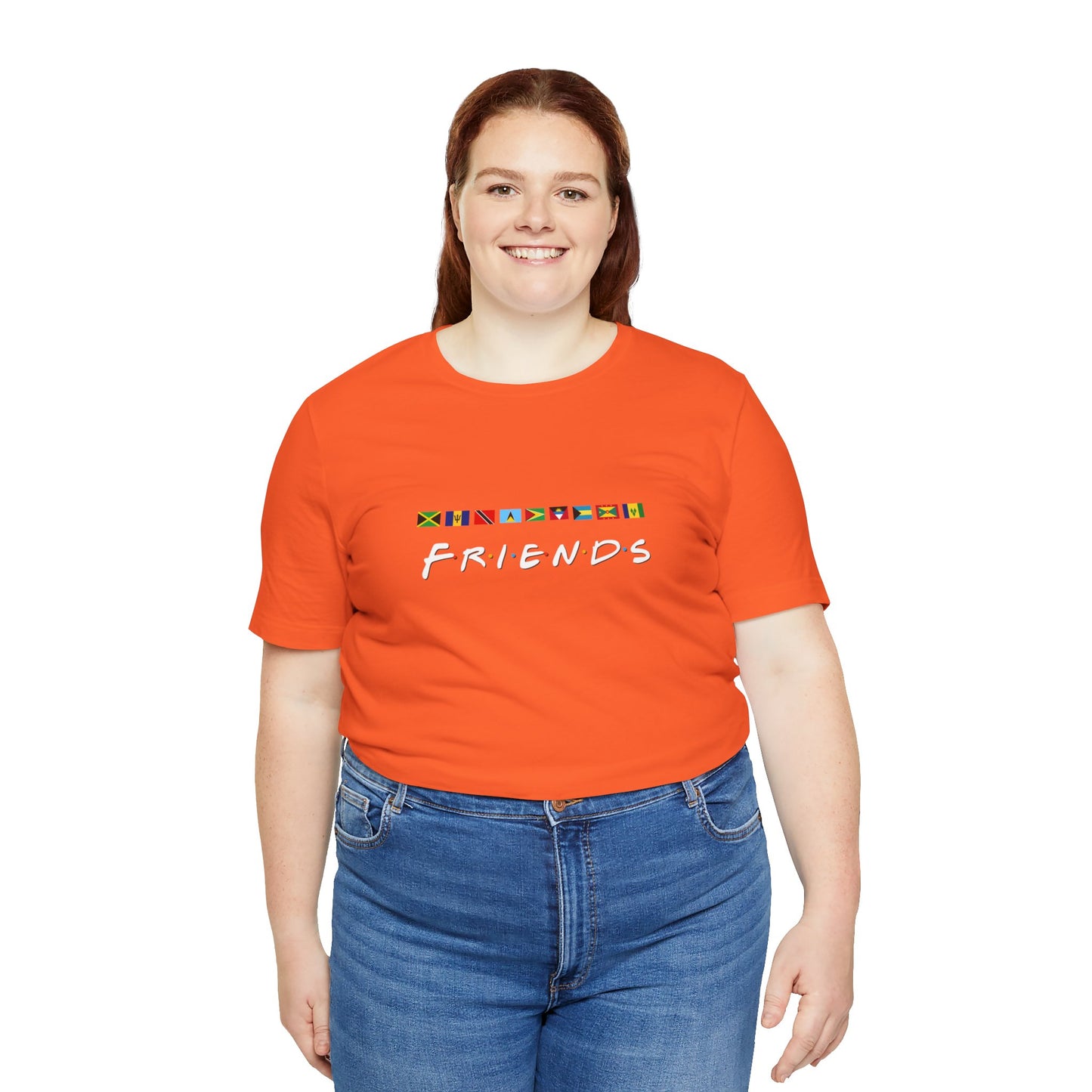 Friends TV Show Font Caribbean Flags T-Shirt | Men's And Women's