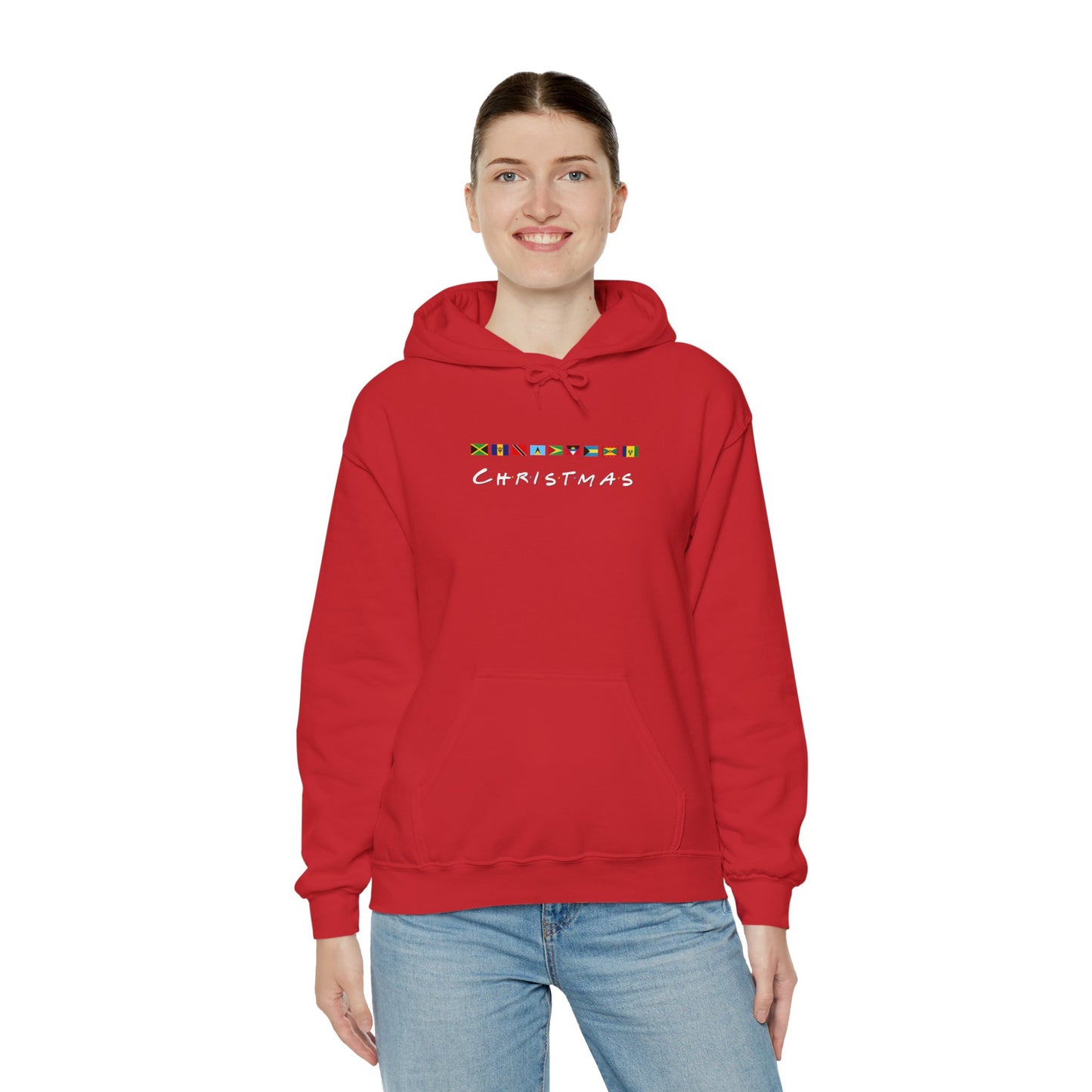 Christmas Caribbean Flags Friends TV Show Font Hoodie | Women and Men