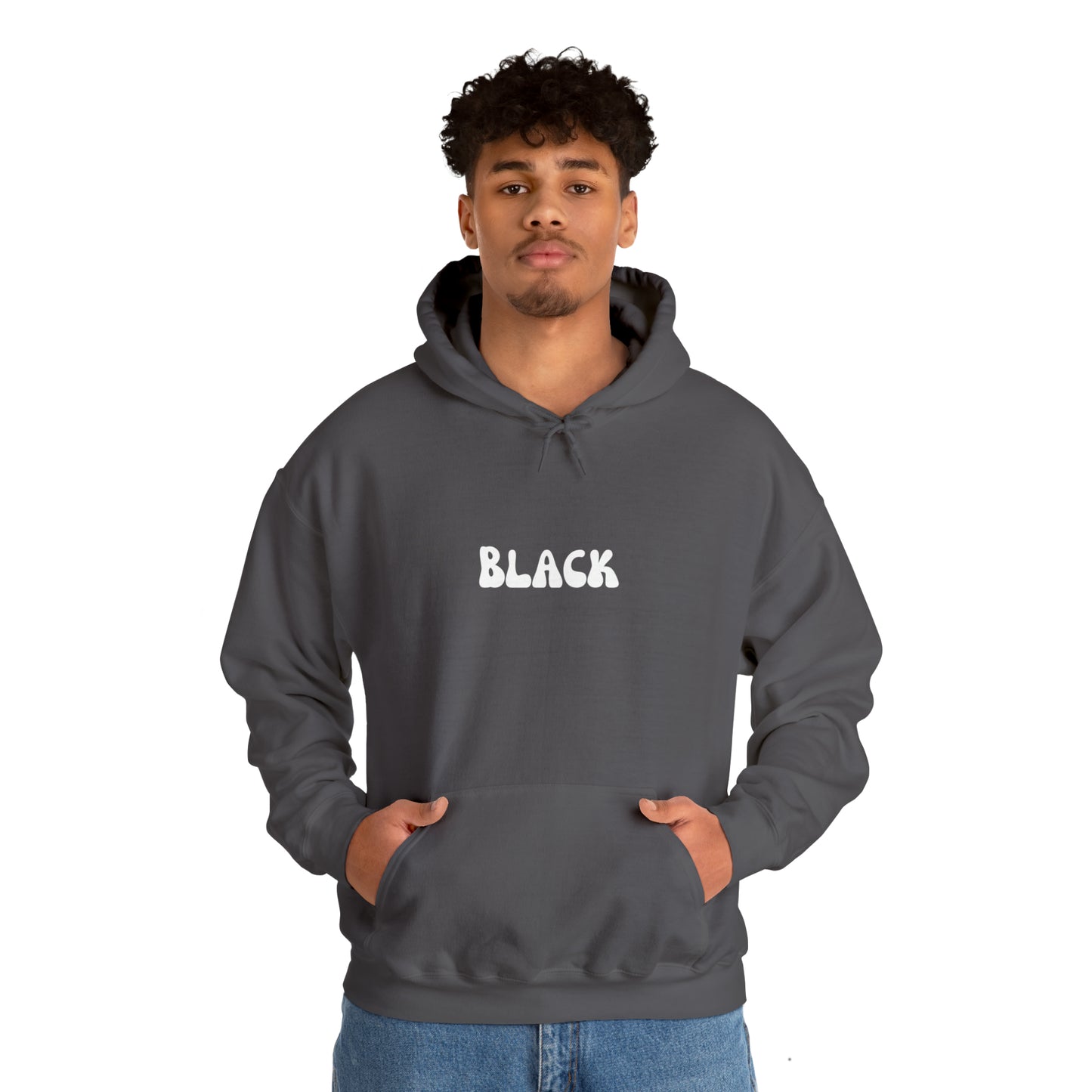 Black Design Hoodie | Funny Unisex Heavy Blend Hooded Sweatshirt