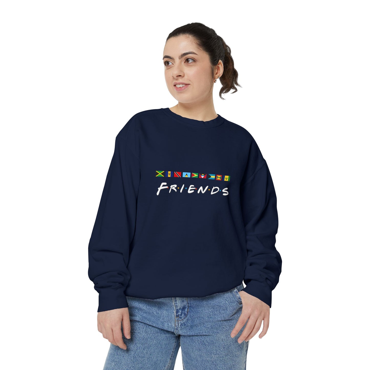 Friends TV Show Font  Caribbean Flags  Sweatshirt | Men's And Women's