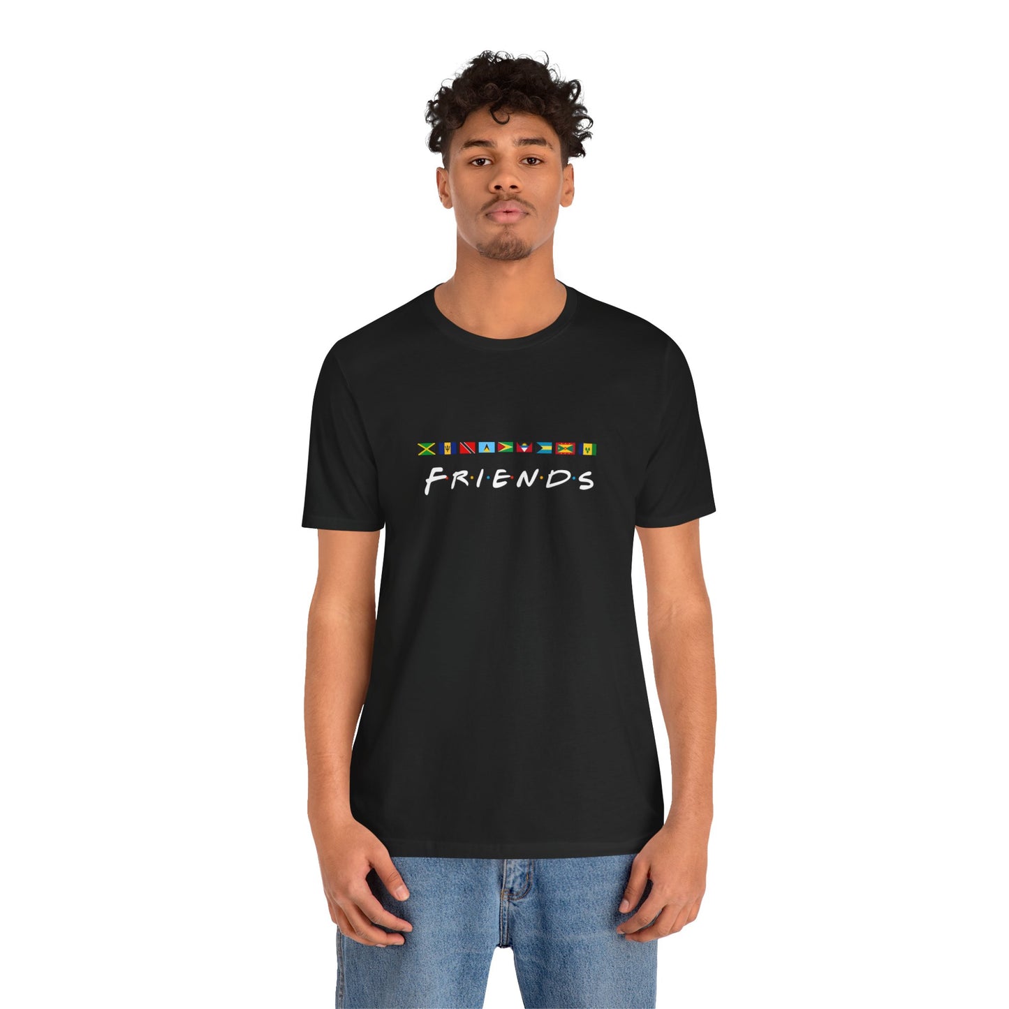 Friends TV Show Font Caribbean Flags T-Shirt | Men's And Women's