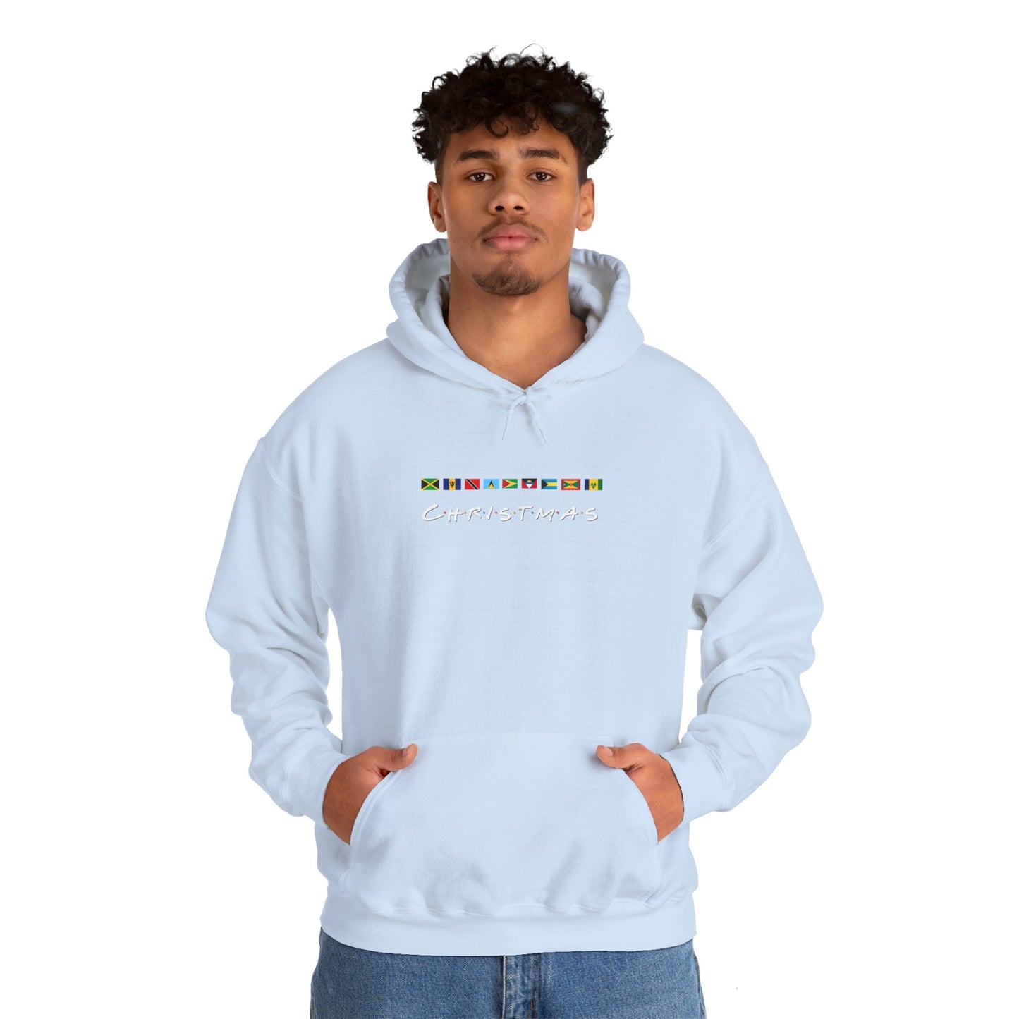 Christmas Caribbean Flags Friends TV Show Font Hoodie | Women and Men