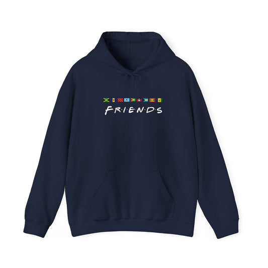 Friends TV Show Font Caribbean Flags Hoodie | Women and Men