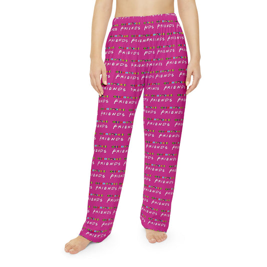 Friends TV Show Font  Caribbean Flags | Women's Pajama Pants