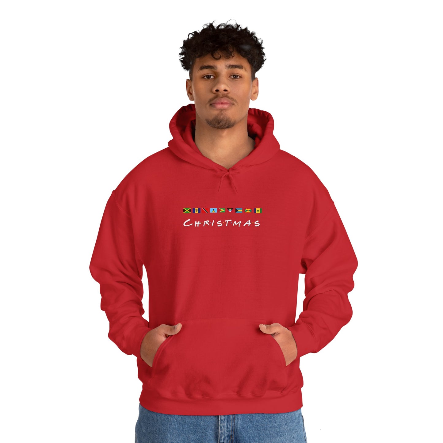 Christmas Caribbean Flags Friends TV Show Font Hoodie | Women and Men