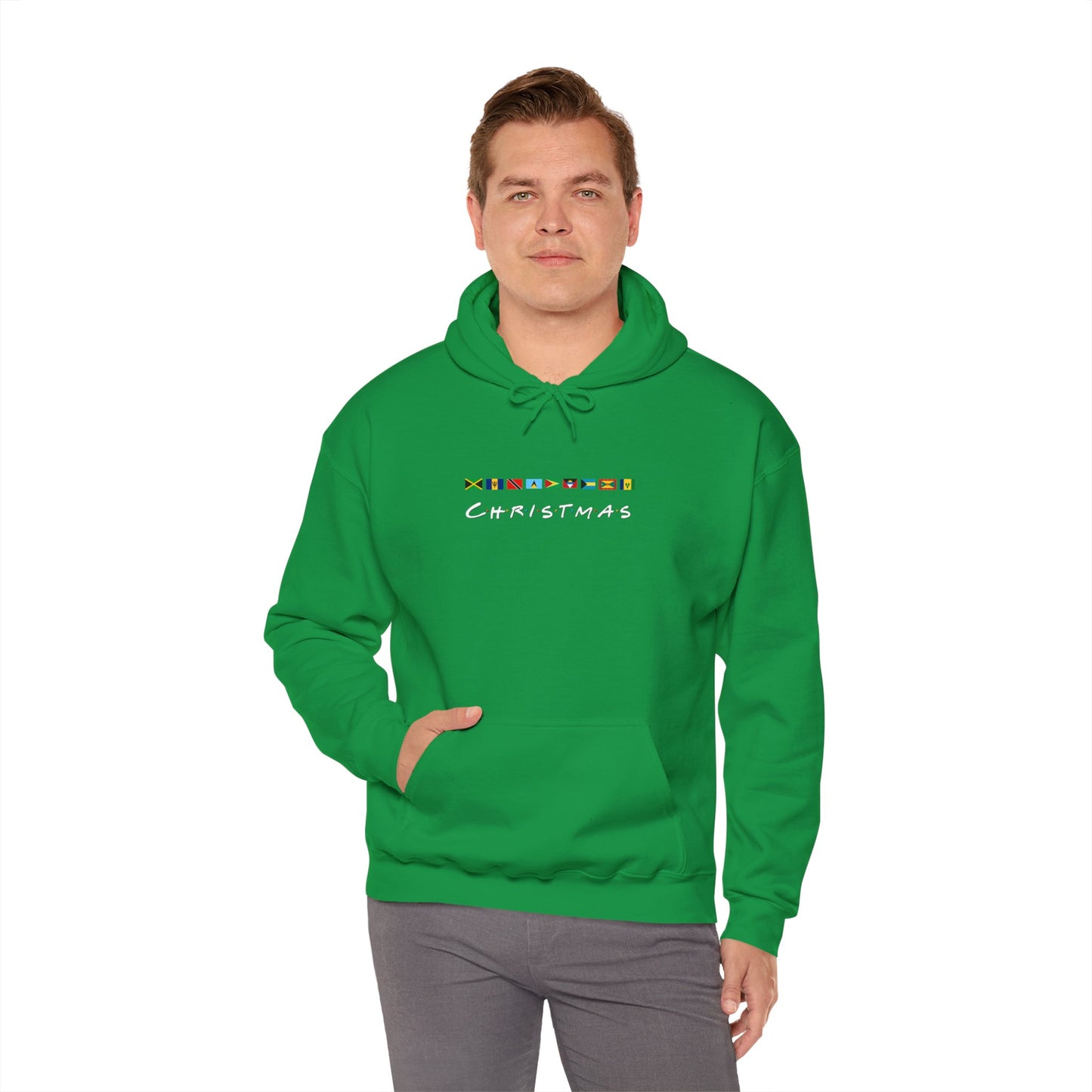 Christmas Caribbean Flags Friends TV Show Font Hoodie | Women and Men