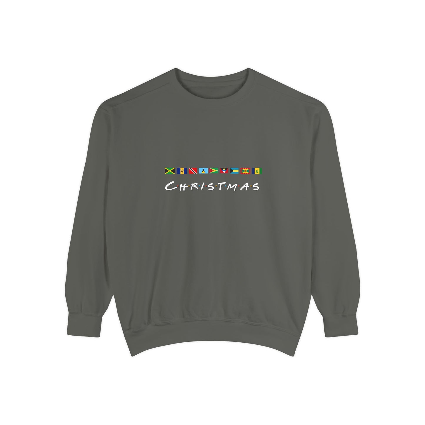 Christmas Caribbean Flags Friends TV Show Font Sweatshirt | Men's And Women's