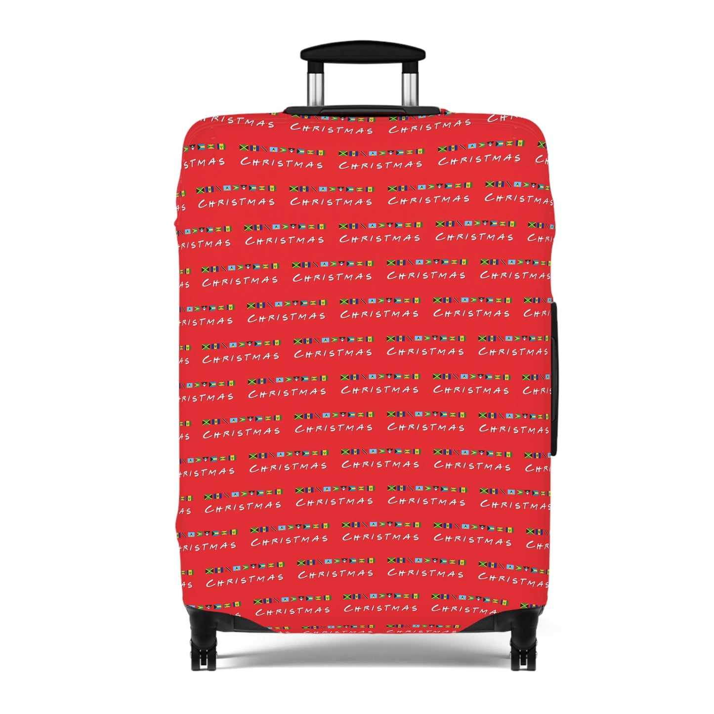 Christmas Caribbean Flags Friends TV Show Font | Luggage Cover