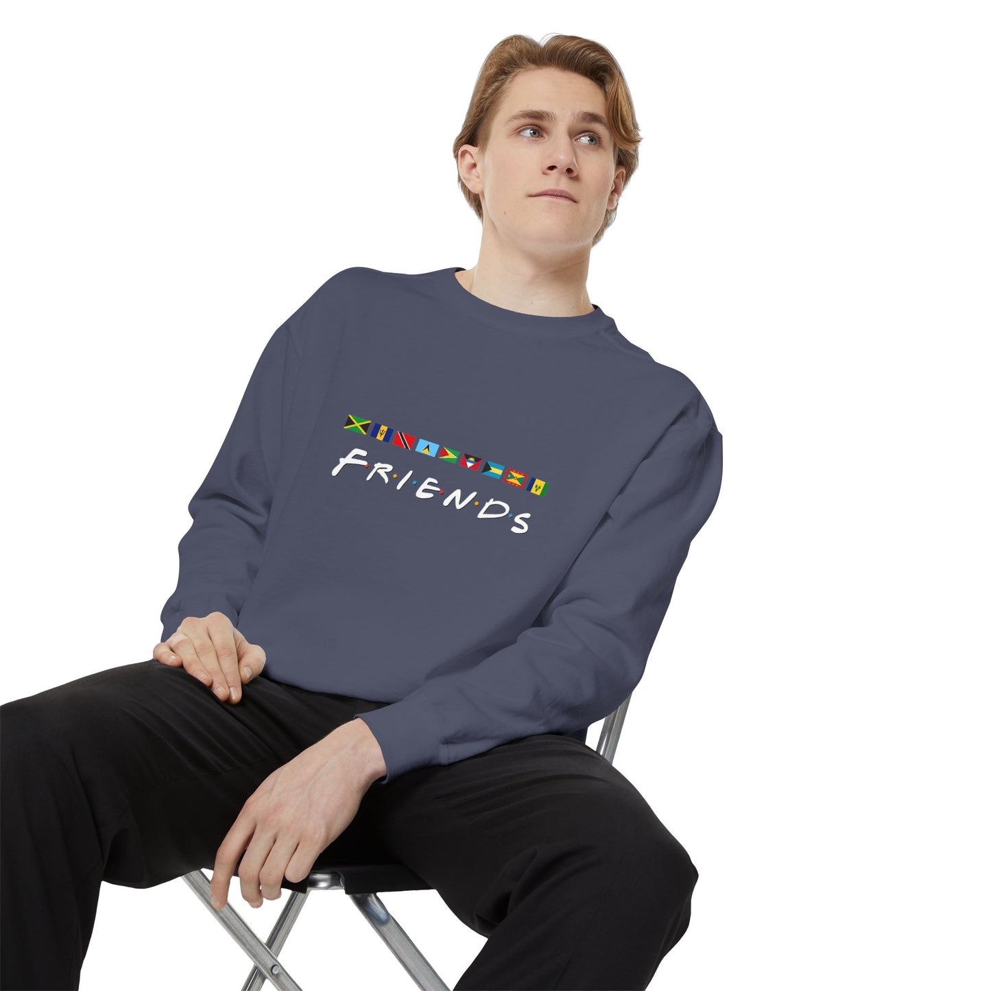 Friends TV Show Font  Caribbean Flags  Sweatshirt | Men's And Women's