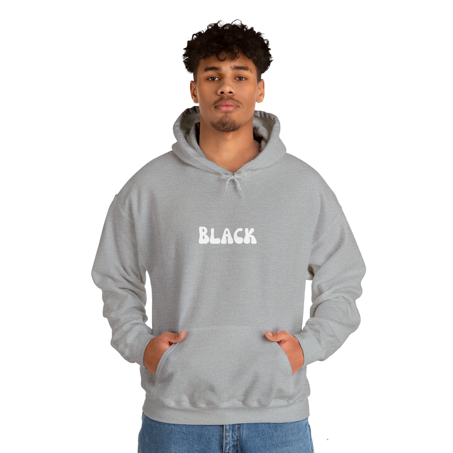 Black Design Hoodie | Funny Unisex Heavy Blend Hooded Sweatshirt