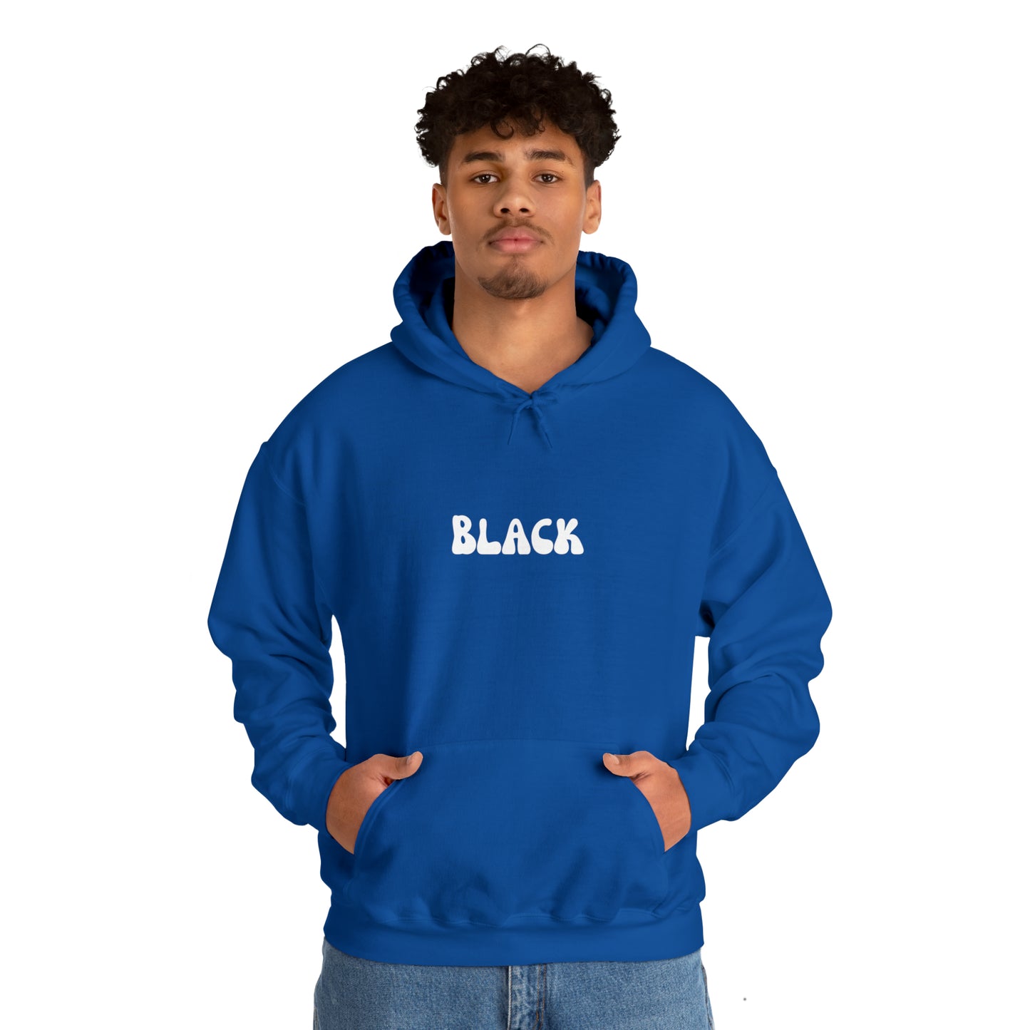 Black Design Hoodie | Funny Unisex Heavy Blend Hooded Sweatshirt